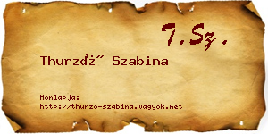 Thurzó Szabina névjegykártya