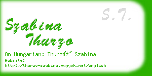 szabina thurzo business card